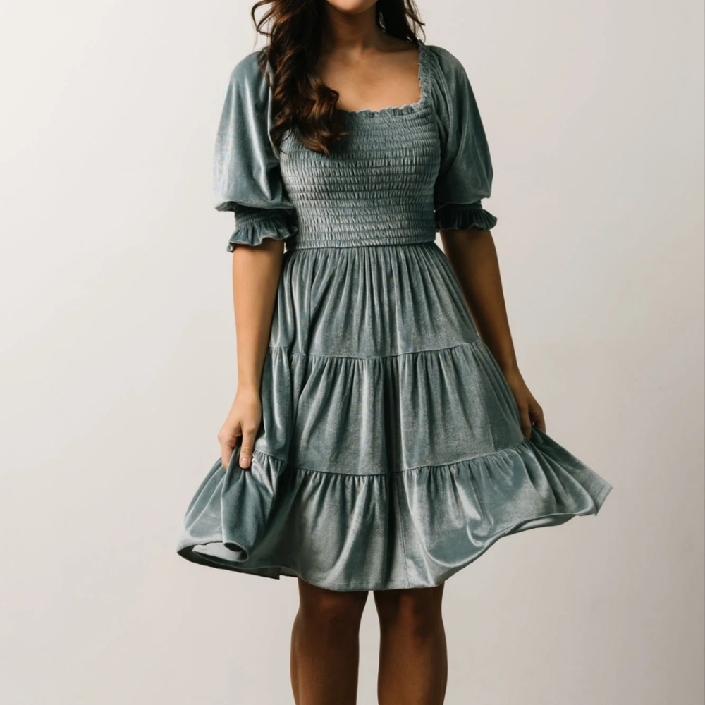 Baltic Born Bliss Mini Dress in Dusty Blue women xxl